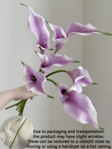 1/3/6pcs Calla Lily Artificial Flowers, Long Stem PU Material, Suitable For Wedding Bouquet Decor, Home, Room, Vase Filler, Outdoor, Garden, Wedding Decoration, Tabletop Decor - Multicolor - View 19