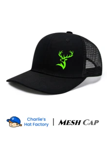 1pc Bull Skull Print Cnotrast Mesh Cap Summer Baseball Cap Outdoor Breathable Street Hat Trucker Cap Adjustable Head Circumference High Quality - Deer - View 17