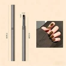 1 cọ vẽ móng gel màu đen kiểu Gothic Gun, dùng cho móng tay acrylic, gel UV, nối móng hình oval. - màu đen - Xem 2