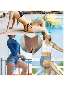 5/10 大腿防磨损保护贴，防刮伤大腿绑带，防刮伤大腿垫，男女通用，防止潜在的磨损和摩擦损伤，弹性织带提供舒适保护，覆盖大腿和小腿，腰带，贴纸，防水透明凝胶，提供舒适性和保护性。 - 防摩擦 - 查看 8