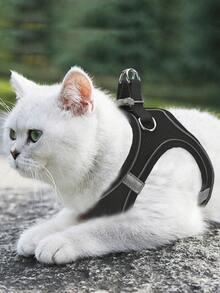 1pc Chest & Leash Harness Set, Backpack Style Pet Leash Harness, Cat Dog Chest Harness Breathable Reflective Escape Proof Outdoor Leash/Small Dog Harness, Breathable Mesh Step-In Vest Harness, Reflective Soft Padded Harnesses Small Sized Dog For Walking - Multicolor - View 8
