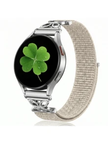 Dây đeo đồng hồ co giãn bằng nylon 20mm, in hình cỏ ba lá may mắn, tương thích với Samsung Galaxy Watch 7 6 5 4 FE 40mm 44mm / Watch 5 Pro / Watch 6 4 Classic 47mm 43mm 42mm 46mm, món quà dễ thương dành cho bạn bè và gia đình. - 20mm - Xem 8