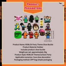 Roblox 17 chiếc phụ kiện trang trí giày hình nhân vật hoạt hình Lob Lesh, có thể tháo rời, chống thấm nước, dùng để trang trí lỗ giày, phụ kiện DIY dễ thương, phù hợp cho bé trai, trẻ em và những người yêu thích trò chơi, quà tặng nhỏ cho tiệc sinh nhật. - Phụ kiện dép Roblo, Kiểu A - Xem 2
