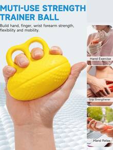 Hand Exercise Ball Finger Trainer - Kneading Ball For Hands Therapy, Strengthening Of Hand, Improve Flexibility Squeeze Stress Relief Balls, Hand Grip Strength Trainer - Multicolor - View 9