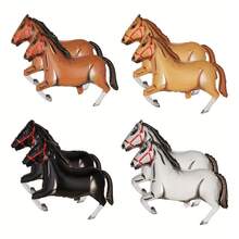 4/6/8pcs Inflatable Horse Balloon Set, Each Size 30 Inches, Suitable For Western Theme Party, Cowboy Birthday Or Baby Shower - Horse - View 6