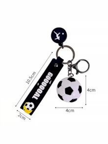 1 pièce Porte-clés de Coupe du Monde de football, pendentif de football exquis, pendentif unisexe à la mode pour sac à dos, accessoire thématique de football créatif, cadeau commémoratif pour fans, porte-clés de voiture, porte-clés, décoration de sac à dos d'étudiant, forme de football 3D, compact et exquis, conception unique, minimaliste, accessoire, indélébile, convient pour la décoration de sacs à dos et de clés de voiture d'étudiants, pendentif de sac pour couples étudiants, convient également comme cadeau de fan et décoration quotidienne. - Multicolore - Voir 4
