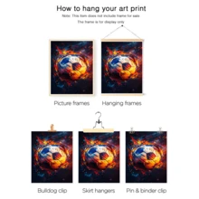 3 Stücke Fußball und Spielcontroller Leinwand Wandkunst Set, Graffiti Stil Sportdruck, Hochformat, wasserfestes Leinwandmaterial, fertig zum Aufhängen, geeignet für Teenager und Gamer Zimmer Dekoration, optional gerahmte Wandkunst - A - Übersicht 9