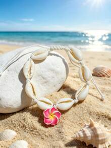 1 pièce Pendentif en argile polymère à motif aléatoire de coquillage, étoile de mer, tortue de mer, style bohème chic pour vacances à la plage - Multicolore - Voir 7