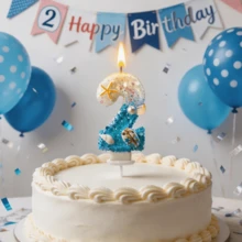 0-9岁海洋主题生日蜡烛，一周岁生日蛋糕装饰，海滩主题生日派对装饰，婴儿派对甜点桌装饰，贝壳和海星闪光蜡烛，生日派对用品，生日拍照道具，一周岁生日礼物，生日惊喜装饰，生日派对装饰，海滩生日派对，一周岁生日派对，生日蜡烛，适用于生日派对、单身派对、结婚纪念日、母亲节、毕业典礼、毕业派对 - 海洋主題1 - 查看 2