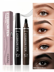 4-In-1 Micro-Sculpting Eyebrow Pencil, 4 Colors Eyebrow Makeup Pencil With 4-Prong Tip, Can Create Natural Delicate Eyebrow Texture, Waterproof Long-Lasting No Smudging, Smooth Application Quick Drying No Clumping - One Size Fits All - View 2