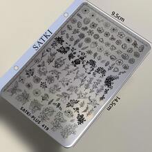 Nail Art Stamping Plates, Steel Plate Floral Printing Transfer Silicone Stamp Scraper, Chinese Style Vase Butterfly Flower Nail Stamp Transfer Plates, Beginner Nail Art Stamping Polish Accessories - Multicolor - View 22