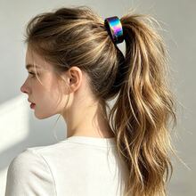 Dây buộc tóc laser thời trang đa năng, phù hợp để sử dụng hàng ngày. - Nhiều màu - Xem 2