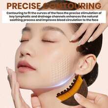 1pc Lymphatic Drainage Facial & Body Massage Brush - An Ergonomic Lymphatic Drainage Massager To Sculpt The Face, Chin And Jawline. Designed To Precisely Contour The Skin And Relieve Fatigue. Comes With A Storage Case. Features An Elliptical Brush Head And Dry Brushing Head. Can Be Used For Facial Massage And Cleansing - View 6