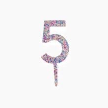 1个亚克力数字蛋糕装饰插牌，彩色闪光生日蛋糕插牌，派对甜点桌装饰，适合所有年龄段的生日和周年纪念日（数字0-9） - 查看 15
