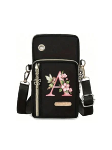 Brazalete deportivo con letras de duende A-Z, bolso de teléfono para mujer, mini bolso bandolera, monedero vertical para mujer, bolso de brazo y muñeca para deportes, mini bolso bandolera casual para teléfono con orificio para auriculares, adecuado para viajes, compras, actividades al aire libre, trabajo, escuela y uso diario, regalos únicos de cumpleaños, regalos festivos, regalos de fiesta, regalos del Día de la Madre, regalos de vacaciones, regalos de regreso a la escuela - Multicolor - Ver 16