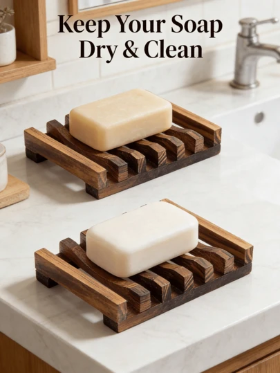 1pc Vintage Pattern Soap Dish, Bathroom Soap Holder, Retro Soap Dish, Fashionable Minimalist Bathroom Soap Rack With Drainage Holes, Sink Soap Rack, Self-Draining Bathroom Soap Dish/Rack, Natural Soap Box, Shower/Bathroom Soap Holder