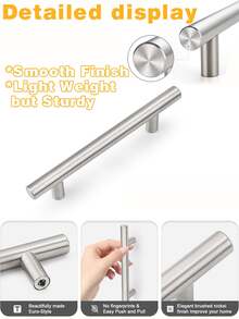 4个不锈钢橱柜抽屉拉手，厨房把手，浴室盥洗台门把手，金属家具拉手 - 彩色 - 查看 2