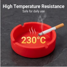 Gạt tàn thuốc tròn bằng silicon phổ biến, gạt tàn silicon chống rơi vỡ, chịu nhiệt, thích hợp sử dụng tại nhà và quán internet. - 5 màu - Xem 11