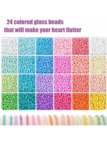 3000pcs/Box Dopamine Color Macaroon Beads Jewelry Making Kit - Multicolor - View 1
