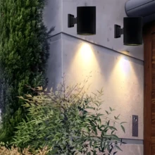 1pc LED Solar Outdoor Landscape Light, Solar Wall Light, Modern Cylindrical Solar Fence Light, Warm White Light, IP44 Protection Level, With Light Sensor, Suitable For House, Garage, Porch, Doorway, Garden, Villa, Corridor, Staircase, Lane, Festival, Party Decoration - Solar - View 11