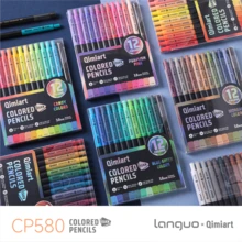 Langguo New Colorful Pencils Plastic Barrel Easy To Write No Mess 12pcs/Set 8sets 96 Colors Soft Core Suitable For Learning Classroom Painting Gift Suitable For Back To School And Various Sketching Works - Sets - View 4