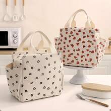 12L Bolsa Térmica Unissex de Grande Capacidade em Veludo Cotelê, Lancheira Térmica Reutilizável, Bolsa Térmica Multiuso Macia e à Prova de Vazamentos, Bolsa Refrigeradora com Zíper para Trabalho, Piquenique ou Viagem, Material Escolar, Isolada e Fácil de Limpar, Adequada para Presente de Volta às Aulas, Presente para Estudante, Suprimentos de Escritório, Suprimentos de Cozinha, Embalagem de Cozimento, Camping, Cozinha de Acampamento, Suprimentos de Escritório, Presente Feminino, Presente Masculino - Multicolorido - Visão 12