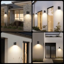 1pc LED Wall Light Outdoor Lighting, Solar Powered, Light Sensing Control, Warm Light, Outdoor Solar Wall Light, Used For Garden, Courtyard, Garage, Porch, Balcony Lighting - Solar - View 10