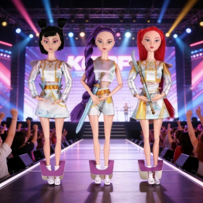 Doll,1pc Rumii Miraa And Zoey Vinyl Figurine Toy, Collectible K Pop Idol Action Figure, Cute Character Doll, Fun Alternative For Fans, K-Pop Merchandise Gift