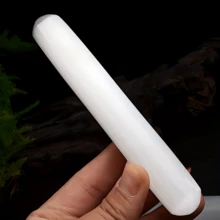 摩洛哥白色疗愈水晶——透石膏按摩棒，有助于缓解焦虑、瑜伽和冥想，是馈赠亲友和家居装饰的理想之选。 - 7.8~8.3inch - 查看 11