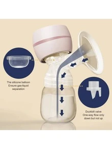 Extractor de Leche Eléctrico con Pantalla LED y Múltiples Modos - Rosa Pálido - Ver 6