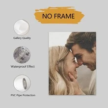1 pieza Impresión de arte fotográfico personalizada enmarcada, marco de madera material de lienzo - Perfecto para sala de estar, dormitorio, oficina - [Favorito del cliente] Crea tu espacio exclusivo con decoración del hogar única, regalo de cumpleaños y graduación, altamente decorativo, personalizado, regalo ideal para novio, novia - Multicolor - Ver 14
