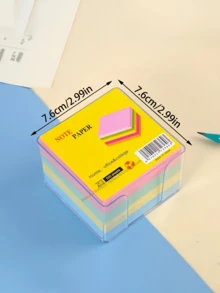 500张马卡龙造型便签本，带亚克力支架，方便办公记笔记，无需胶水，不留残胶，使用简单。 - 多色 - 查看 2