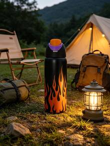 OwaIa Pink Large Capacity Stainless Steel Water Bottle,32oz/945ml,With A Straw,Exquisite Appearance,Keeps Drinks Hot Or Cold,Can Hold Iced Drinks And Water,Suitable For Leisure,Work,Sports,Indoors And Outdoors,Suitable For Students And Office Workers,As A Gift.Vacuum Flasks-Everyday Tumbler-Perfect Birthday Gift-Father Day Tumbler - màu đen - Xem 6