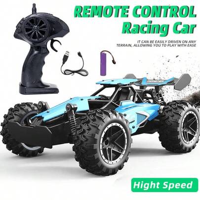 New RC Remote Control Car, 1:18 Scale High Speed Remote Control Car For Boys, 2.4 GHz All-Terrain Remote Control Car For Boys And Girls Aged 6-7, 8-12, 15-20 Km/H Off-Road Remote Control Truck, Suitable For Children And Adult Gifts