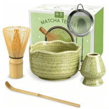 1 pieza/5 piezas Juego de té Matcha japonés, incluye tazón de Matcha, batidor de Matcha, taza de Matcha, revolvedor, cuchara de té, juego de tazón de té, herramientas de preparación de Matcha, herramientas para hacer postres y bebidas, caja de regalo japonesa, Juego de revolver Matcha Matsushiro, regalo de vacaciones para amantes del Matcha - Multicolor - Ver 14