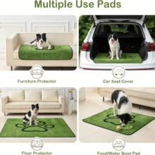 1pc Washable Dog Grass Pad - Reusable, Pet Training Artificial Turf With Non-Slip Backing. Easy To Clean Pee Pad, Suitable For Indoor/Outdoor Use. Grass Blade Length: Approx. 2 Cm. - Paw Print Grass Mat - View 6