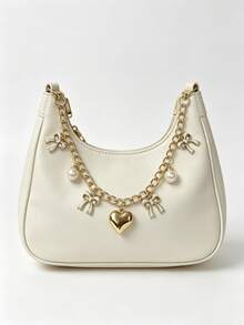 Accesorio de bolso con cadena y lazo en color rosa, negro y blanco. Correa decorativa para extender la longitud de bolsos de mano, carteras, bolsos de hombro. Ideal como regalo para mujer en festivales, graduaciones, día de la madre, cumpleaños y otras ocasiones especiales. - Multicolor - Ver 9