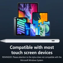 Bút cảm ứng đa năng tương thích với iPad 2018-2024, cảm ứng độ nghiêng, nhận diện lòng bàn tay, bút cảm ứng độ chính xác cao, độ trễ thấp tiên tiến, sạc USB, pin lithium-polymer có thể sạc lại, dùng để ghi chú, vẽ và ký tên - Bao gồm linh kiện điện tử. - Nhiều màu - Xem 6