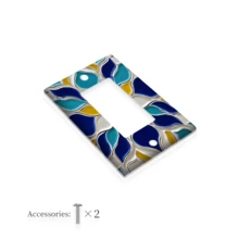 1pc Bohemian Floral Pattern Printed 1-Gang/2-Gang Plastic Wall Plate Light Switch Cover - Multicolor - View 12