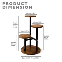 3-Tier Corner Plant Stand Indoor Home, Triangle Space Saving Design, No Tools Quick Assembly, For Living Room Balcony Garden - View 9