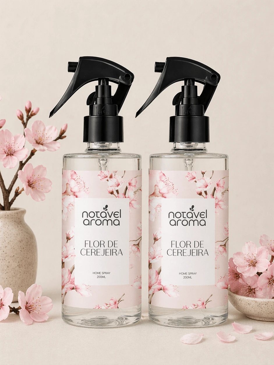 Kit Of 2 Home Sprays, 200 Ml Each, For Room Scent, Suitable For Curtains And Sheets. - Flor de cerezo - Ver 1