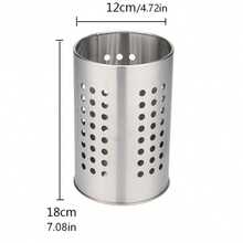 Rak Penyimpanan Peralatan Dapur Stainless Steel - Keranjang Peralatan dengan Desain Drainase, Pengering Peralatan Dapur Multifungsi Cocok untuk Penyimpanan di Atas Meja, Pengorganisasian Dapur - View 11