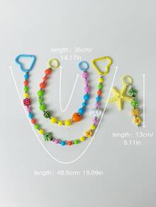 3-In-1 Accessory Pack, Women's Bag Chain, Wallet Chain, Wallet Pendant, Handbag Pendant, Wallet Keychain, Bag Accessories Pendant, Wallet Accessories, Cute Handbag Designer Pendant, Wallet Pendant And Chain, Backpack Accessories, Bag Pendant Accessories, Wallet Pendant, Suitable For Decorating Shell Bags/Bridal Parties/Straw Beach Bags/Prom Accessories/Prom Bags, 2000s Style, Suitable As Mother's Day Gift/Teacher's Day Gift - Multicolor - View 15