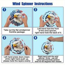 1pc Beautiful Eagle Wind Chime, 3D Metal Rotating Wind Chime With 360° Swivel Hook, Creates Strong Artistic Dynamics, Ideal For Decorating Yard, Balcony And Lawn, Unique Design Makes It A Perfect Gift For Friends And Family, Teachers, Thanksgiving, Christmas, Halloween And Housewarming (9.84in*9.84in) - A - View 6