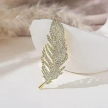 Sản phẩm mới về: Ghim cài áo hình lông vũ thanh lịch - Trâm cài hình lông vũ - Xem 2