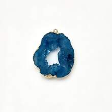 30-40mm Natural Agate Crystal Tooth Semi-Precious Stone Asymmetrical Pendant Necklace - Irregular Geode Pendant - View 16