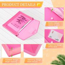 1-10 pièces Classeur à pression A4 coloré, conçu pour le rangement de fichiers, organisateur de fichiers colorés, dossier de documents de style accordéon transparent, convient pour le rangement des fournitures de bureau/école, organisateur multicolore, sac de rangement de style accordéon, grande capacité, rentrée scolaire - sac à documents - Voir 9