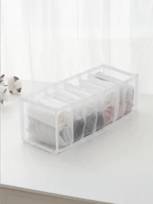 3pcs/5pcs White Underwear Storage Bags, Drawer-Style Storage Boxes, Suitable For Storing Socks And Other Items, Bathroom Storage, Organized Wardrobe Storage, Can Also Be Used As Summer/Autumn Decor, Holiday Decor, Room Decor, Home Decor Or Bedroom Decor, Gift For Women, Wedding Storage, Wedding Decor - White - View 5