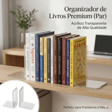 Kit Of 2 Efficient Organizer Book Holders For Bookshelves, Functional Design, High Durability - L - View 1
