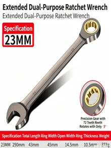 Cờ lê kết hợp có tay quay dài 6/32mm, 72 răng, góc xoay 5°, cờ lê đa năng đầu mở/đầu hộp, thép CR-V. - cờ lê - Xem 19